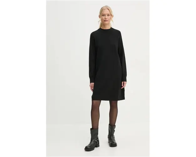 Marc O'Polo rochie DENIM culoarea negru, mini, drept, 5000005129