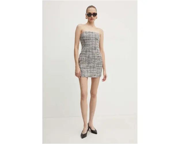 La Mania rochie culoarea alb, mini, drept, BELLA