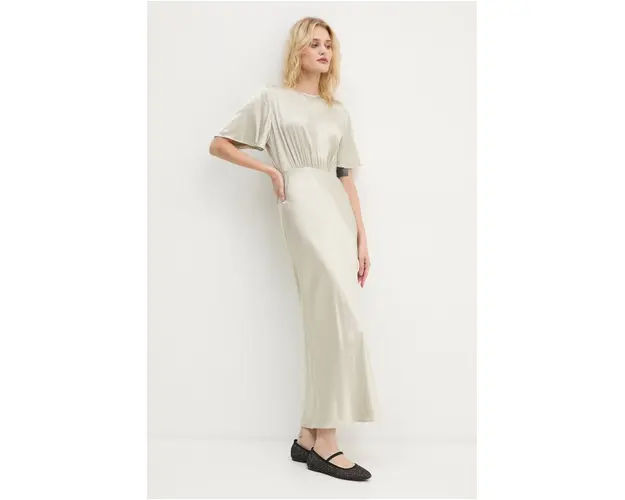Samsoe Samsoe rochie SALUCINDA culoarea bej, maxi, drept, F24300091