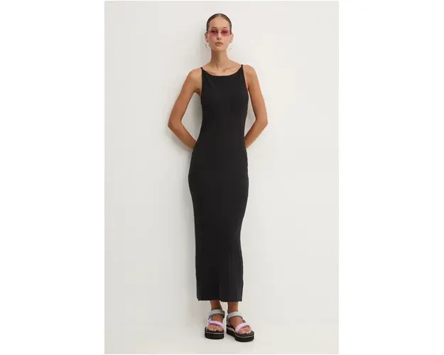 Abercrombie & Fitch rochie culoarea negru, maxi, mulata, KI159-4740