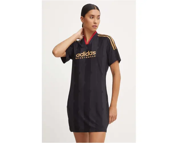 adidas rochie Tiro culoarea negru, mini, drept, JG1324
