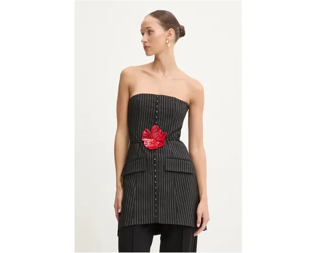 Rotate rochie culoarea negru, mini, mulata, 1130932470