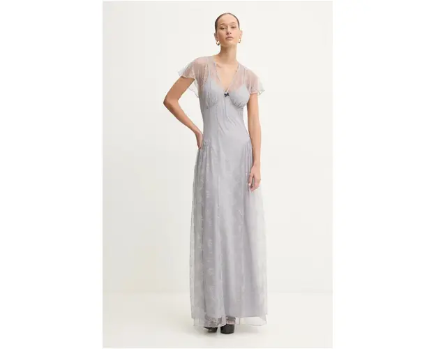 Rotate rochie culoarea gri, mini, mulata, 113275039