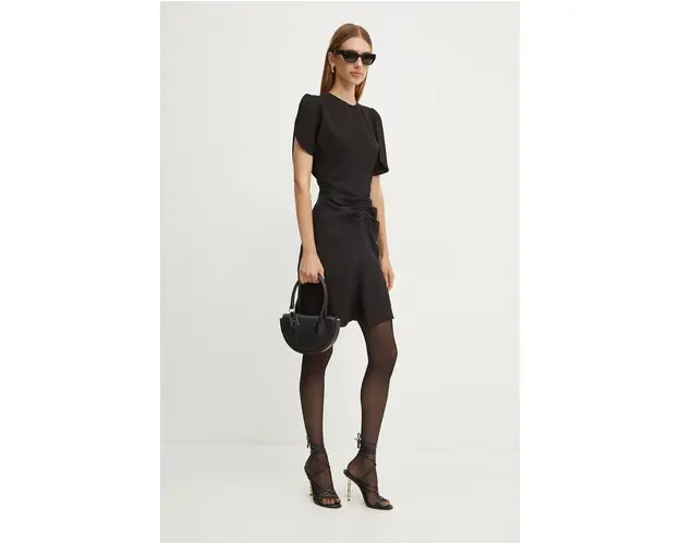 Victoria Beckham rochie culoarea negru, mini, evazati, 1424WDR006087A