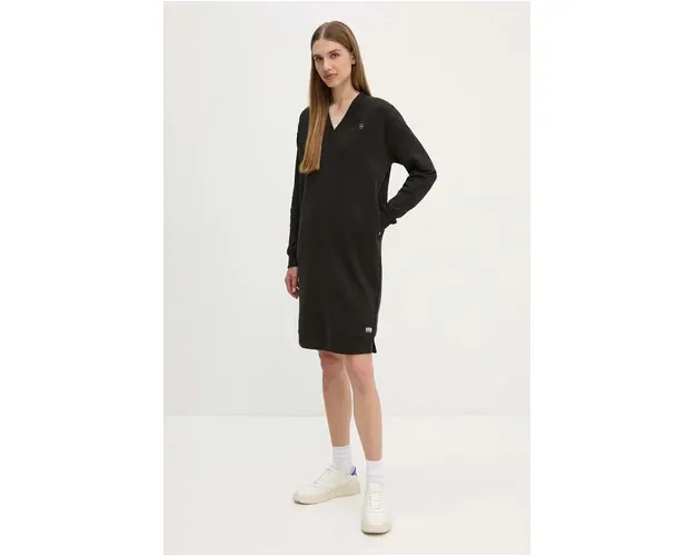 G-Star Raw rochie din bumbac culoarea negru, mini, oversize, D25036-D562