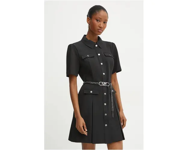 MICHAEL Michael Kors rochie culoarea negru, mini, mulata, MF482IZ3GZ