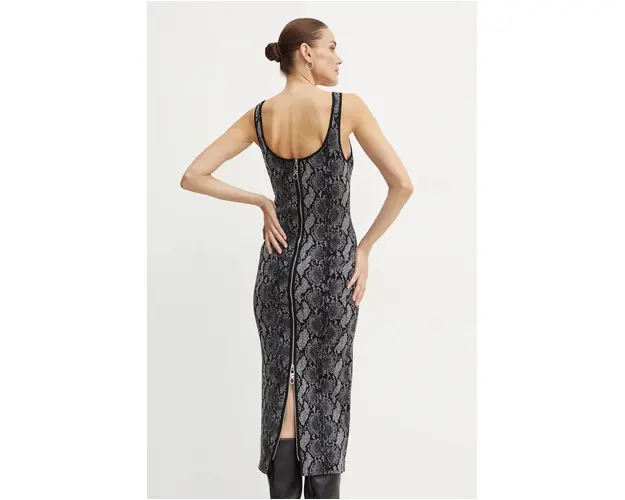 MICHAEL Michael Kors rochie culoarea gri, midi, drept, MF482KGF58