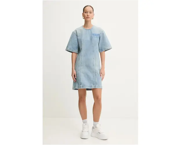 Moschino Jeans rochie jeans mini, oversize, A0415 8720