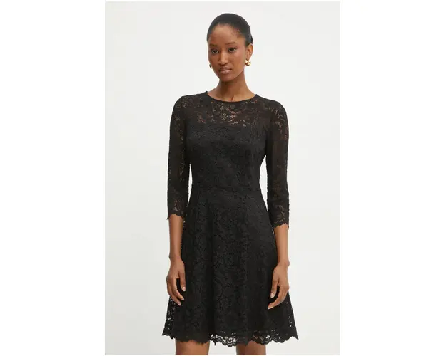 Morgan rochie RAMPLE culoarea negru, mini, evazati, RAMPLE