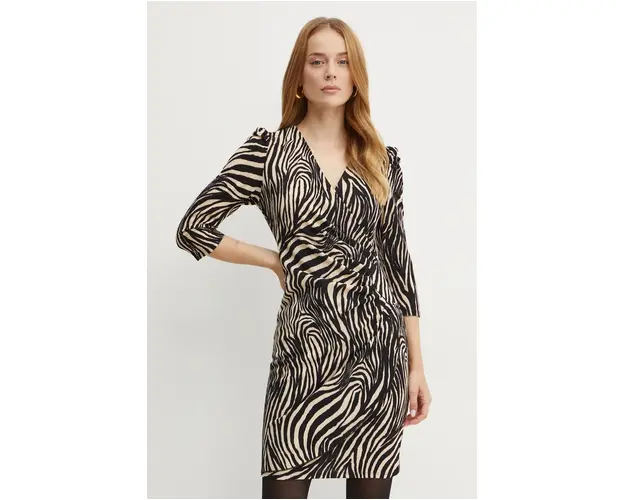 Morgan rochie RCREA culoarea bej, mini, evazati, RCREA