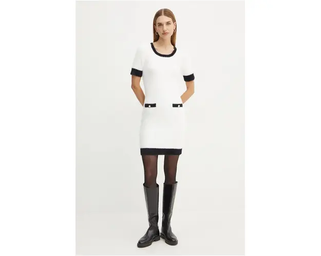 Morgan rochie RMACHA culoarea alb, mini, mulata, RMACHA