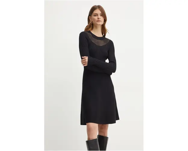 Morgan rochie RMANDRI culoarea negru, mini, evazati, RMANDRI