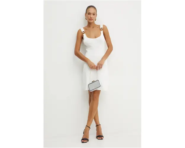 Morgan rochie RMFOUL culoarea alb, mini, mulata, RMFOUL