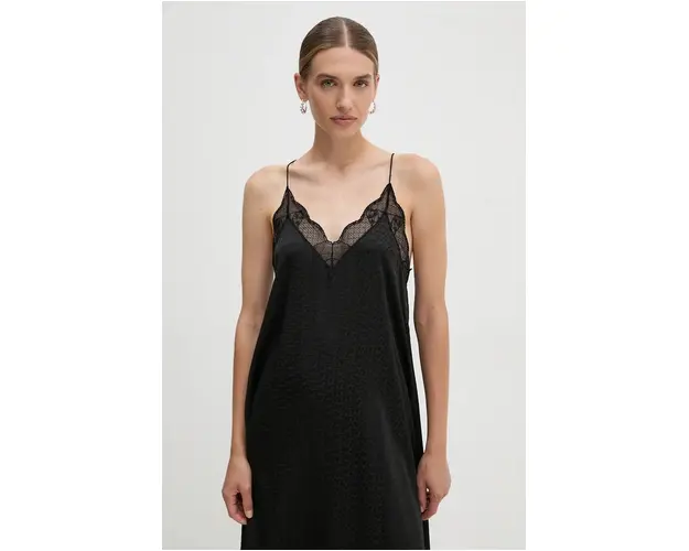 ZADIG&VOLTAIRE rochie culoarea negru, maxi, drept, WWDR00727