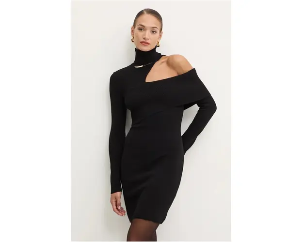Simona Corsellini rochie culoarea negru, mini, mulata, A24CPABE05