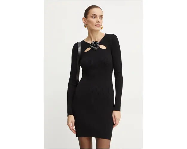 Simona Corsellini rochie culoarea negru, mini, mulata, A24CPABP01