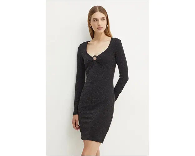 Karl Lagerfeld rochie culoarea negru, mini, mulata, 246W1313