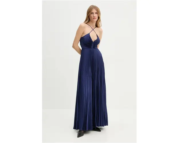 A.L.C. rochie culoarea albastru marin, maxi, evazati, 6CDRS00978