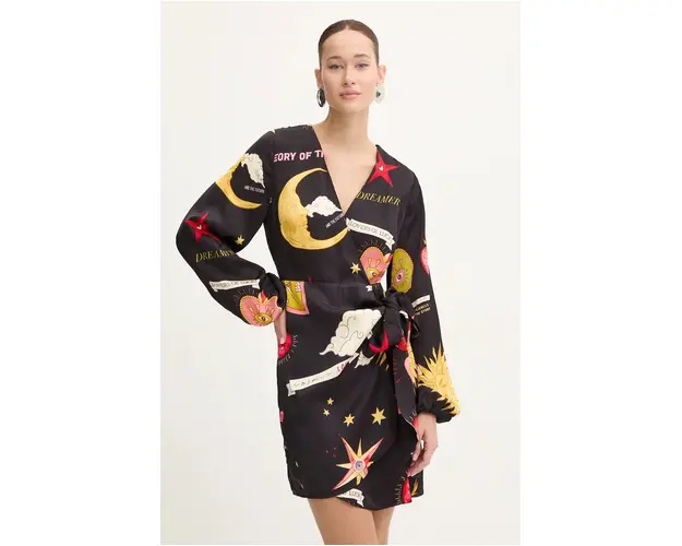 Never Fully Dressed rochie Mini Vienna culoarea negru, mini, mulata, NFDDR1711