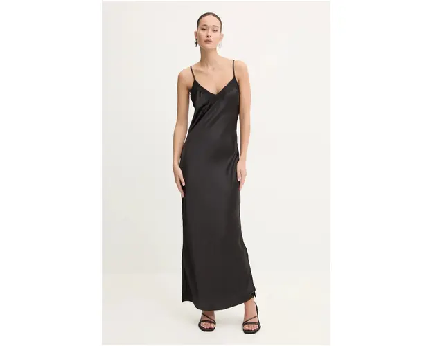 Never Fully Dressed rochie Aria culoarea negru, maxi, mulata, NFDDR1413