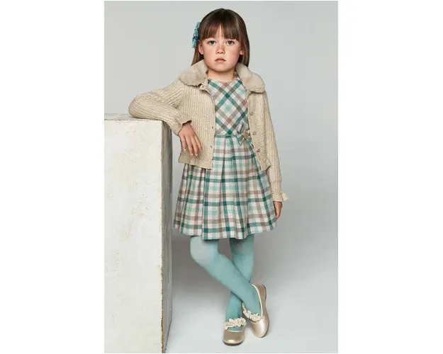 Mayoral rochie din amestec de lana pentru copii culoarea turcoaz, mini, evazati, 4914