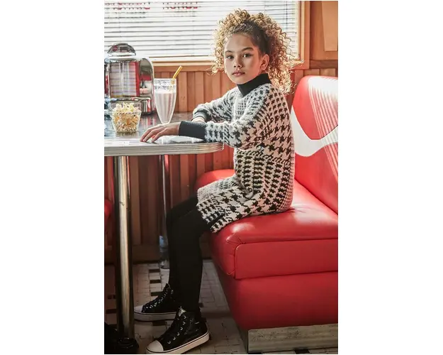 Mayoral rochie fete culoarea negru, mini, drept, 7987