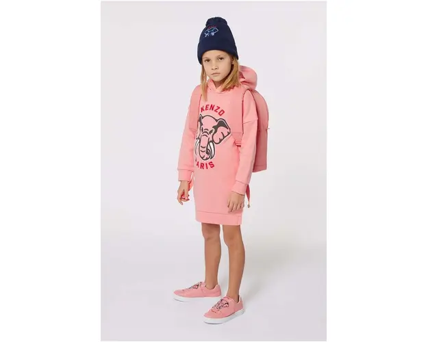 Kenzo Kids rochie din bumbac pentru copii culoarea roz, mini, drept, K60660