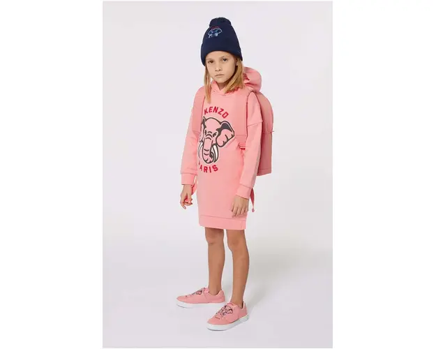 Kenzo Kids rochie din bumbac pentru copii culoarea roz, mini, drept, K60660