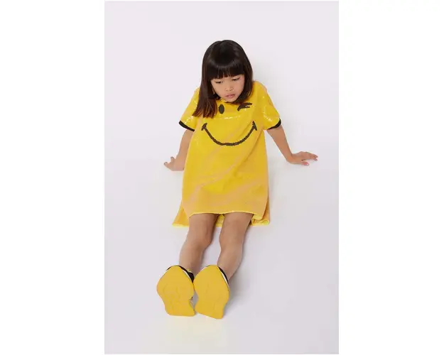 Marc Jacobs rochie fete culoarea galben, mini, drept, W60232