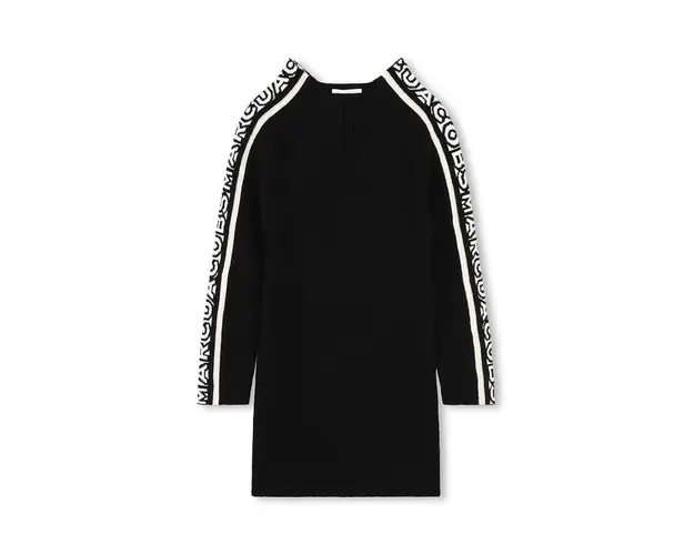 Marc Jacobs rochie din amestec de lana pentru copii culoarea negru, mini, drept, W60235