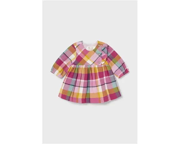 Mayoral Newborn rochie din bumbac pentru bebelusi culoarea roz, mini, evazati, 2813