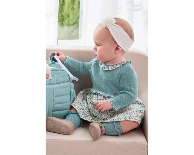 Mayoral Newborn rochie din bumbac pentru bebelusi mini, evazati, 2886