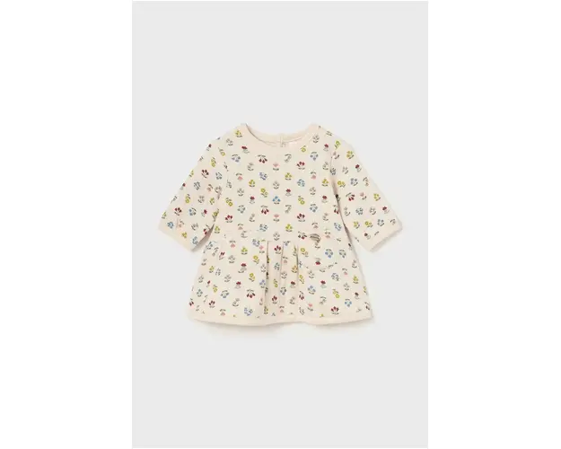 Mayoral Newborn rochie bebe culoarea bej, mini, evazati, 2894