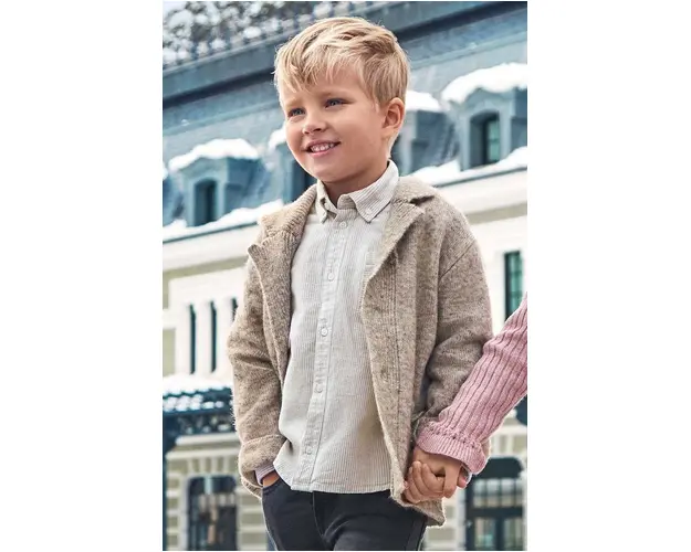 Mayoral cardigan cu amestec de lana pentru copii culoarea bej, light, 4459