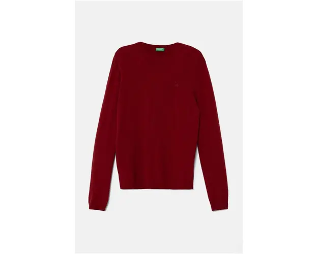 United Colors of Benetton pulover pentru copii din amestec de lana culoarea bordo, light, 1032C106W