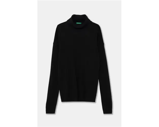 United Colors of Benetton pulover pentru copii din amestec de lana culoarea negru, 1032C200D