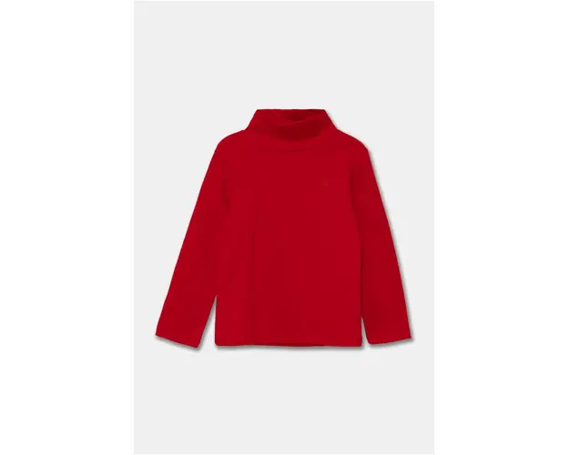 United Colors of Benetton longsleeve din bumbac pentru copii culoarea rosu, neted, 3AOUG105E