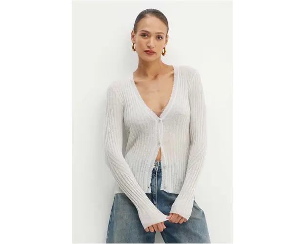 Boss Orange cardigan din lana culoarea gri, light, 50518298