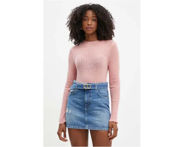 Boss Orange pulover de lana femei, culoarea roz, light, 50519155
