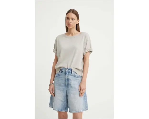 G-Star Raw pulover de bumbac culoarea bej, light, D24596-D597