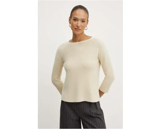 Weekend Max Mara pulover de bumbac culoarea bej, light, 2425366121600