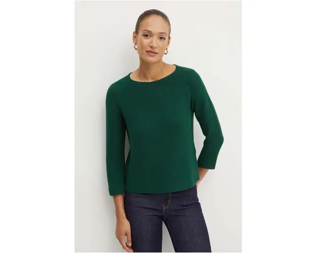 Weekend Max Mara pulover de bumbac culoarea verde, light, 2425366121600