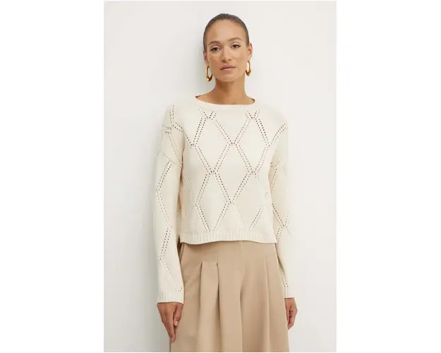 Weekend Max Mara pulover femei, culoarea bej, 2425366161600