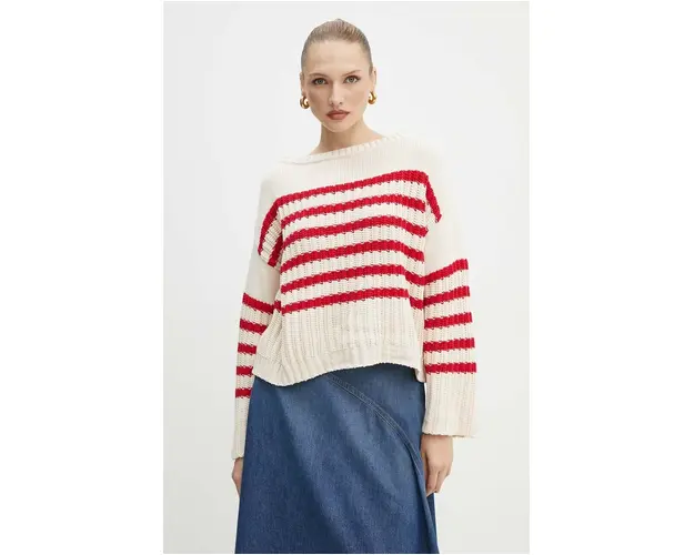 Weekend Max Mara pulover femei, culoarea bej, 2425366171600