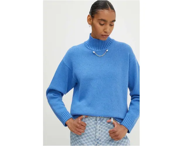 Moschino Jeans pulover din amestec de lana femei, cu turtleneck, 0906.8204