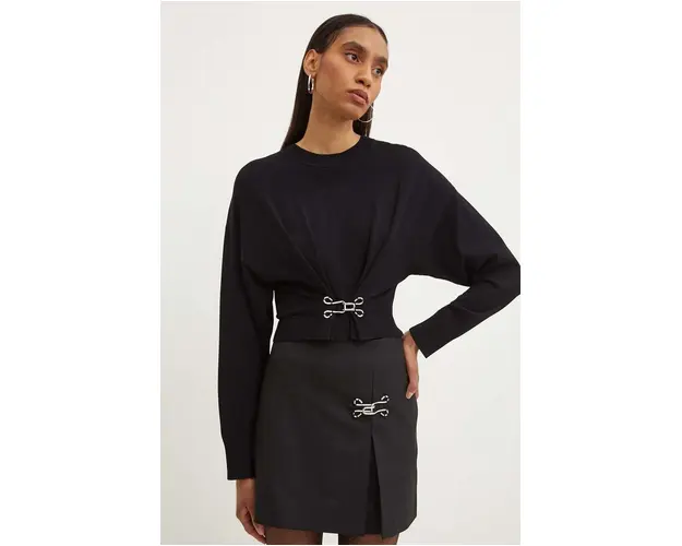 Moschino Jeans pulover femei, culoarea negru, light, 0917.8205