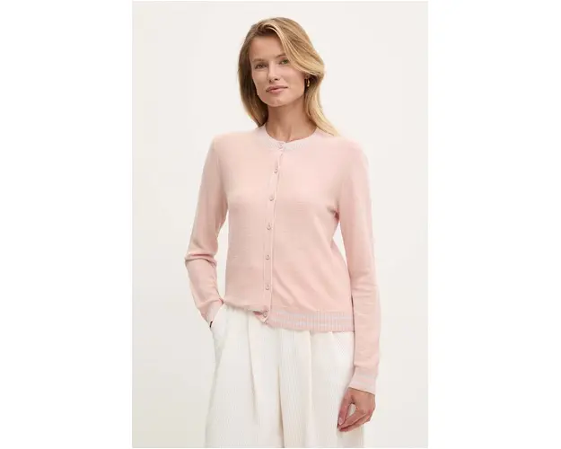 United Colors of Benetton pulover din amestec de matase culoarea roz, light, 1SMYE501O