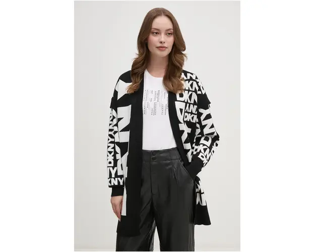 Dkny cardigan femei, culoarea negru, light, P4MXAQ21