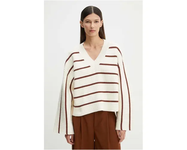 Gestuz pulover femei, culoarea bej, 10909268