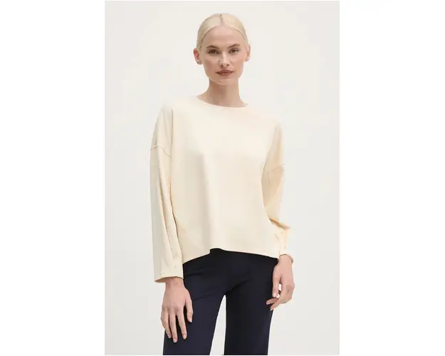 United Colors of Benetton bluza femei, culoarea bej, neted, 38Y6D108O